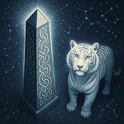 Towering Beacon with Intricate Runic Energy Flow Patterns