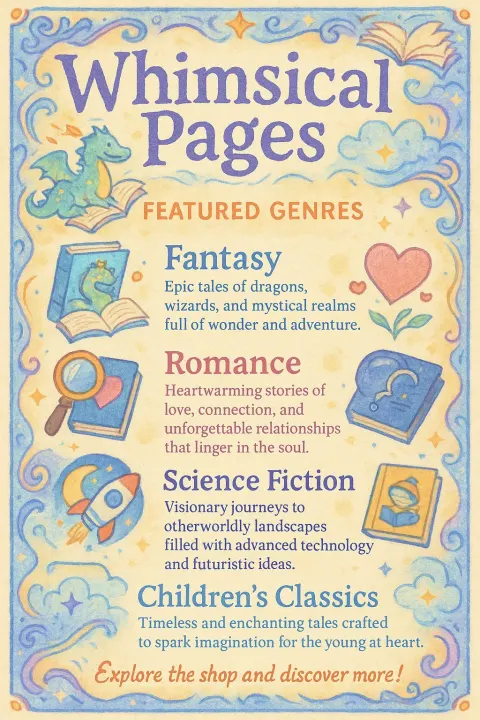 Lively and Whimsical One-page Flyer for a Delightful Bookstore Called