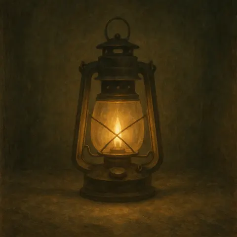 Calm Light Emanated Softly from the Lantern