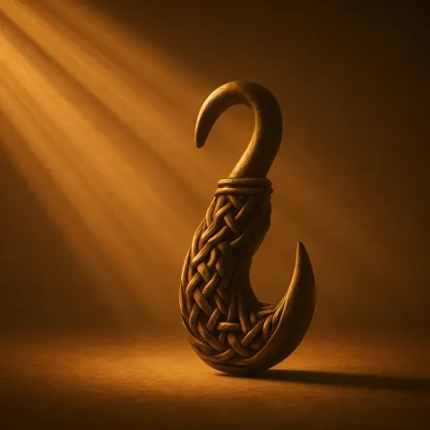 Hook with Intricate Knotwork