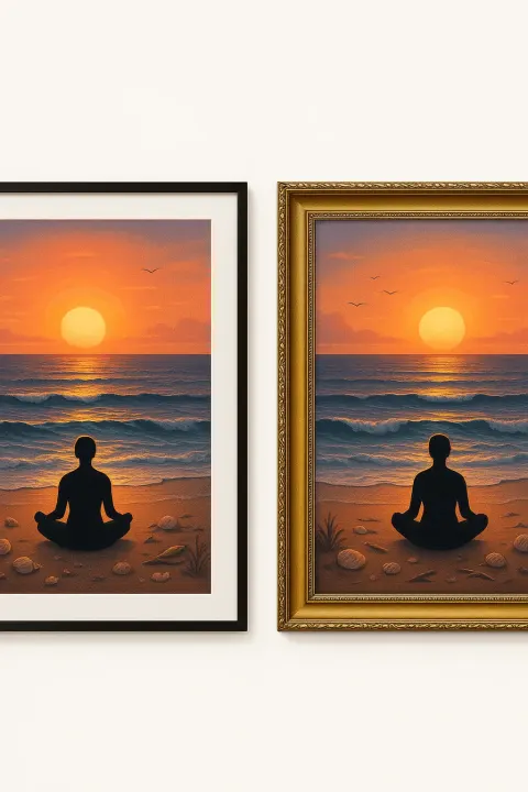 Showcasing a Tranquil Beach at Sunset