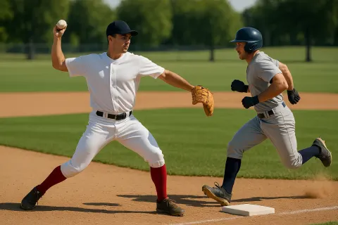 Baseball Player Wearing a White Uniform Prepares to Throw