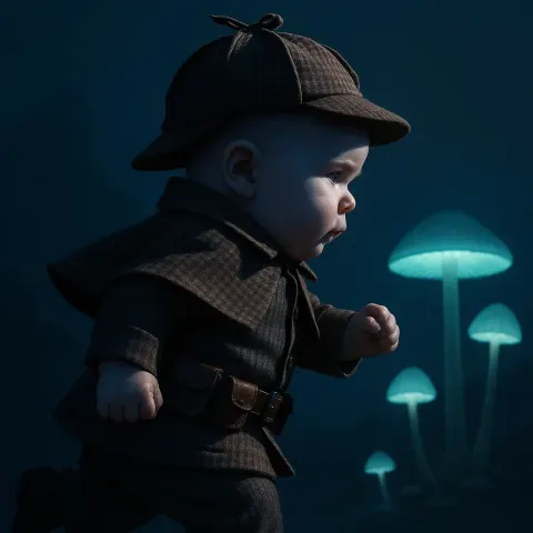 Infant Embodying a Miniature Sherlock Holmes Archetype