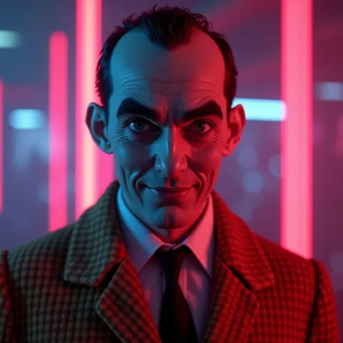 Peewee Herman Meets Max Headroom in Neon