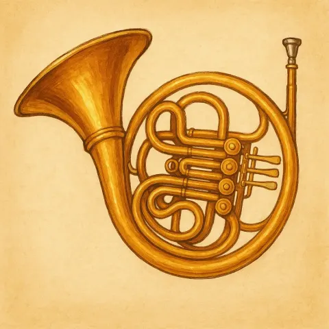 Showcasing a Golden Brass Instrument Characterized by its Unique