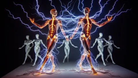 Electric Discharge Activates Dancing Mannequins
