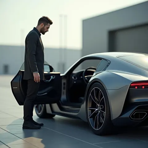 Sleek Modern Car Entry in Hyperreal Octane