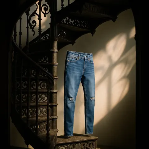 Single Pair of Classic Blue Denim