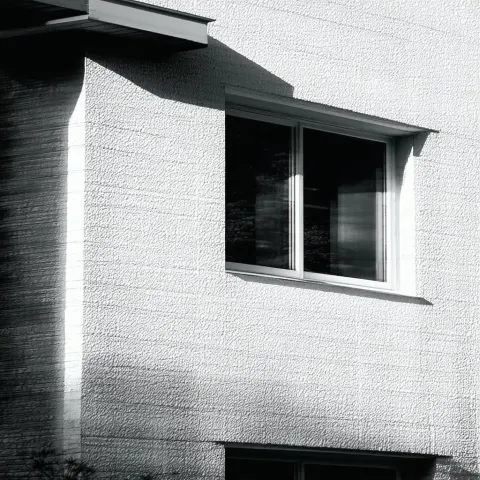 Suburban House in Grainy HP5 Chiaroscuro