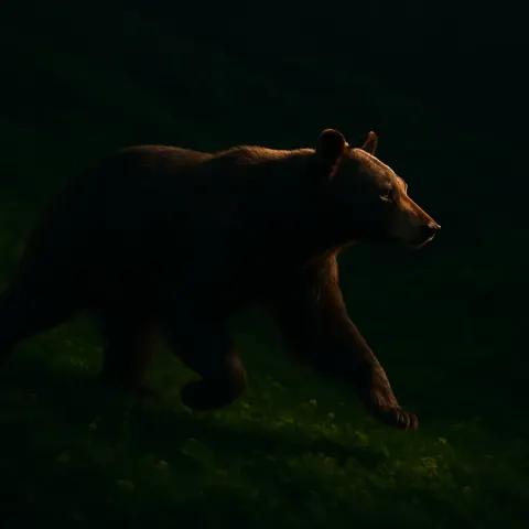 American Black Bear in Profile