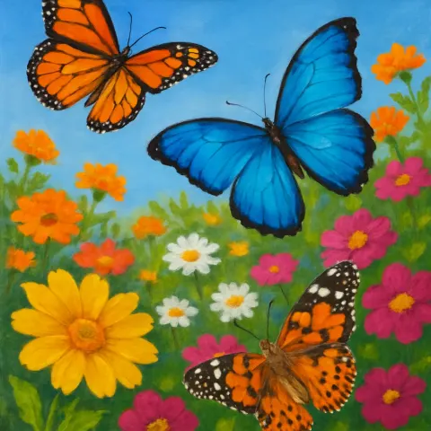 Amidst the Blossoming Flowers
