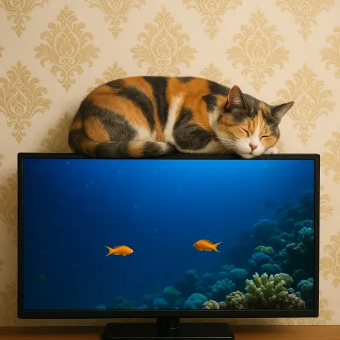 Serene Tricolored Calico Cat