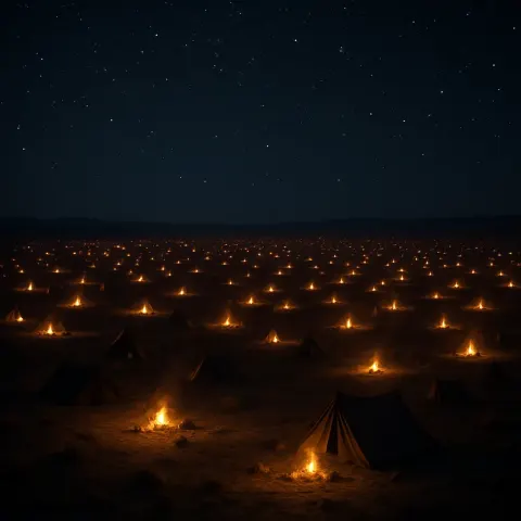 Countless Flickering Campfires Dot