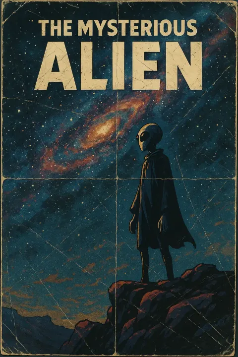Retro Sci-fi Movie Poster Features a Mystifying Alien