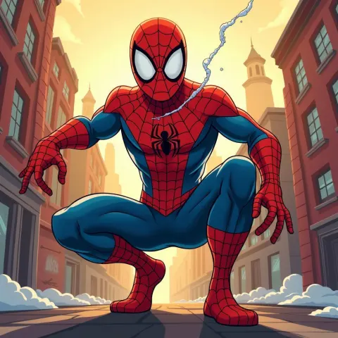 Spider Man Reimagined in South Park Cutout Style