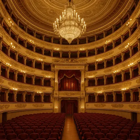 Interior of Teatro Alla Scala in Milan