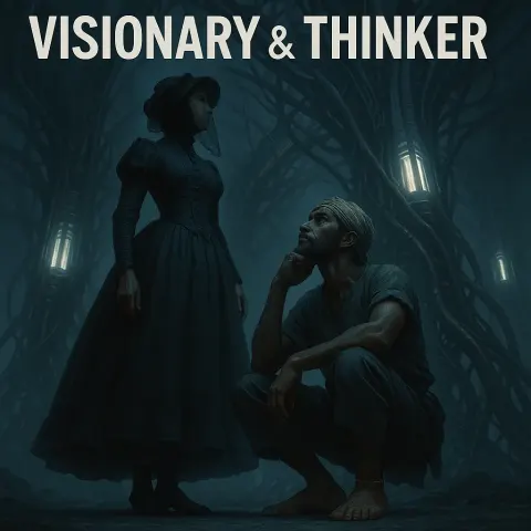 Visionary in Victorian-inspired Attire with a Subtly Veiled Face