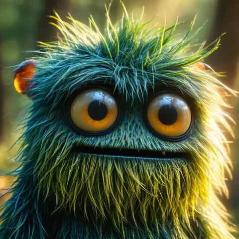 Cute Hairy Monster on Vivid CineStill Film