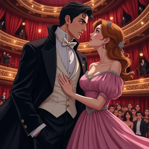 Anime Phantom Haunting a Grand Opera House