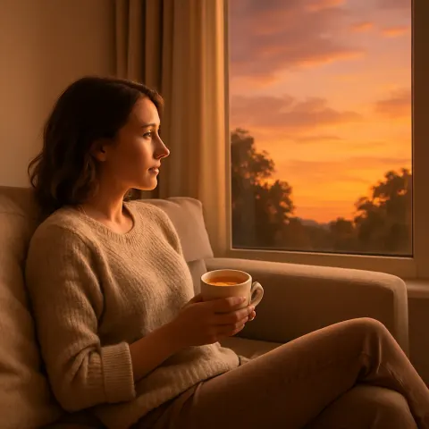 Seated on a Comfortable Couch
