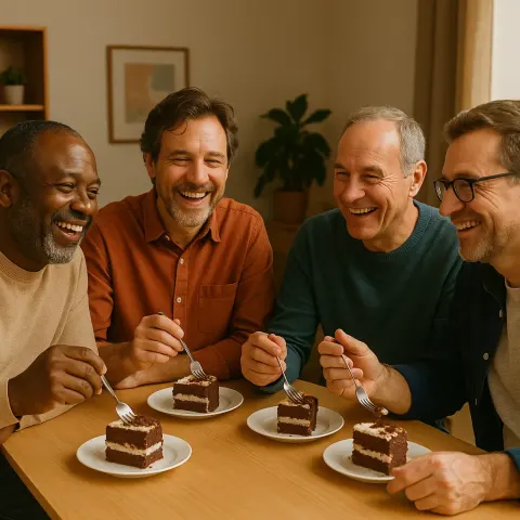 Four Individuals Are Gathered at a Table