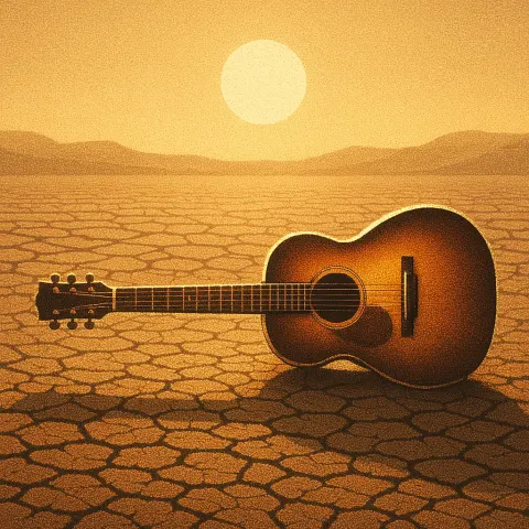 Lone Acoustic Guitar