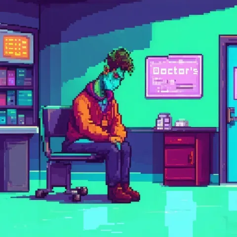 Pixel Fiend Seeking Help at the Doctor's Office