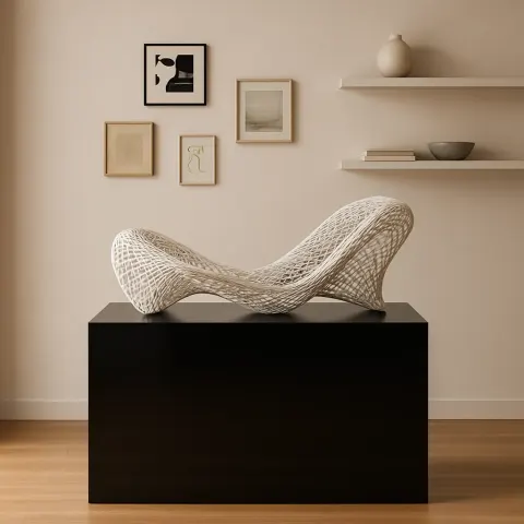 Sleek Black Pedestal