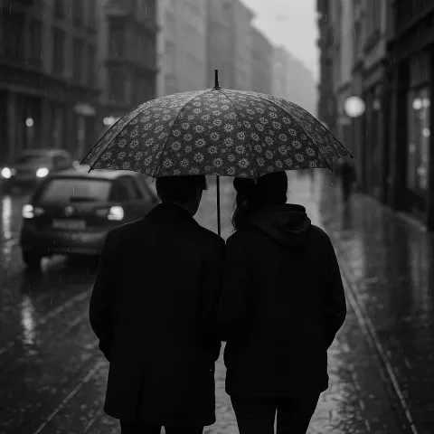 Two People Walk