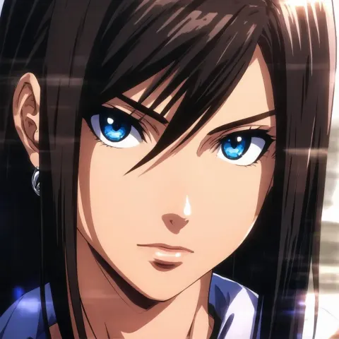 Tifa Lockhart Backlit in Radiant Anime Detail