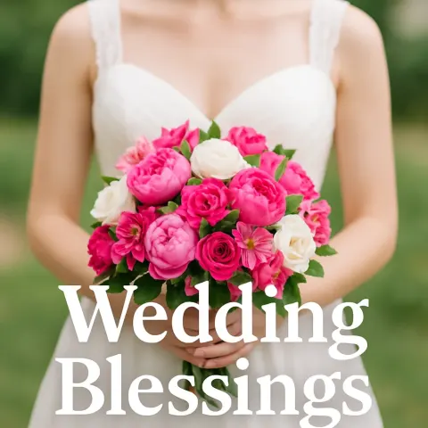 Bride Holding a Vibrant Bouquet of Pink and White Flowers