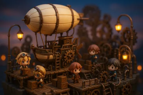 Present a Miniature 3D Scene Created with Tilt-shift Photography