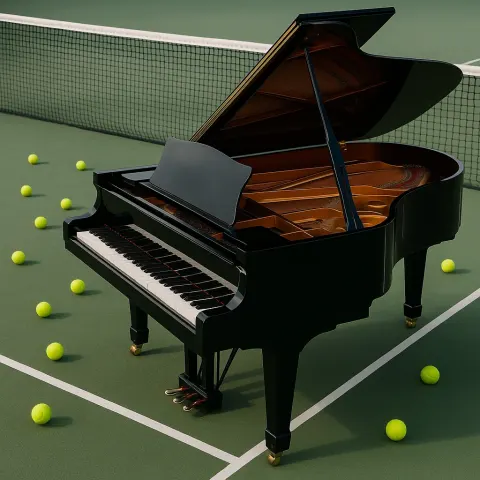 Elegant Black Grand Piano