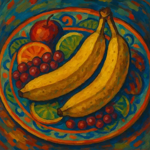 Visually Appealing Artwork Showcasing a Vibrant Fruit Platter