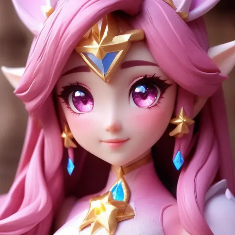 Star Guardian Sculpted in Whimsical Clay