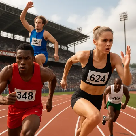 Team of Dedicated Competitors Is Participating in a Championship