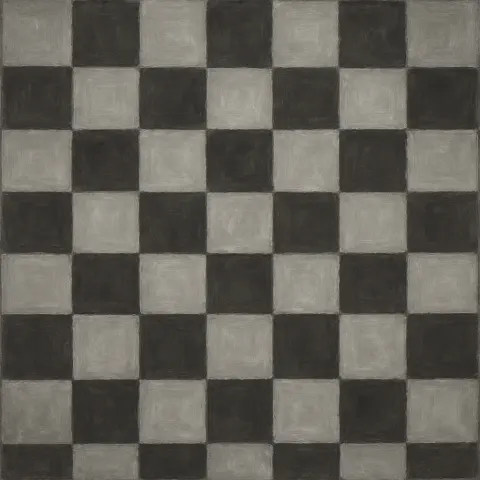 Monochrome Artwork Depicting a Pattern of Alternating Squares