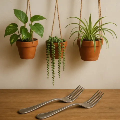 Lifelike Depiction Showcasing a Pair of Forks