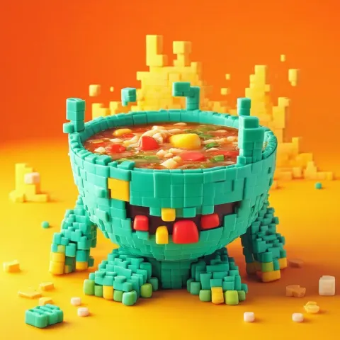 Pixel Soup Morphs Into a Plasticine Monster