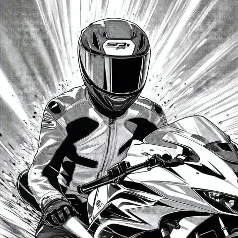 SPi Motorcycle Jacket Racing Through Manga Speed Lines