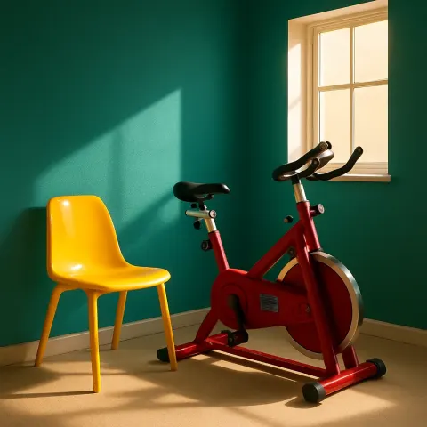 Cheerful Yellow Chair with a Shiny