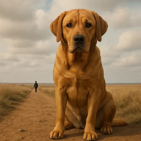 Massive Dog Occupying the Foreground