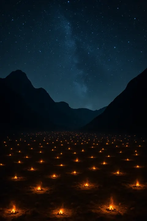 Myriad Tiny Campfires Dot a Vast