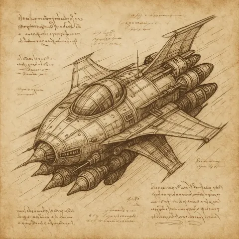 Conceptual Design of a Futuristic Spacecraft Inspired by the Style