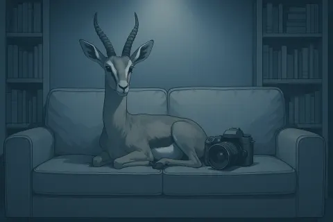 Gazelle and a Reflex Camera Rest