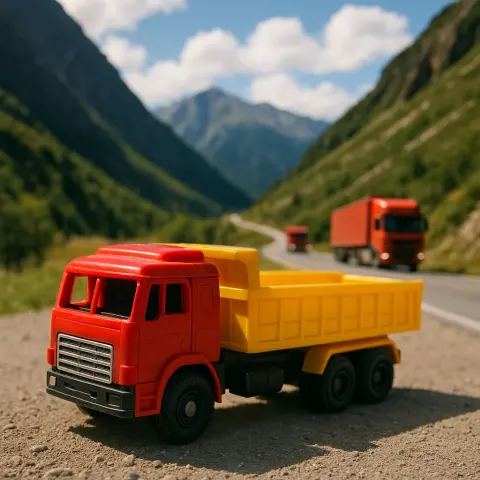 Toy Truck Is Displayed Prominently