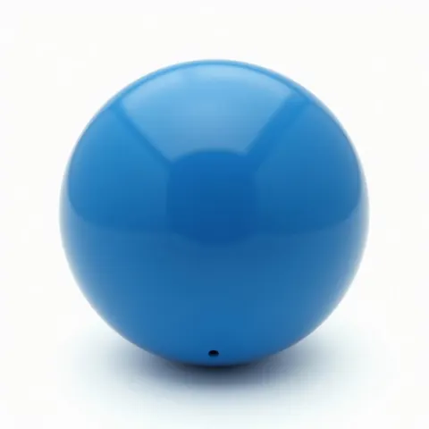 Sleek Blue Sphere in Minimalist White Space
