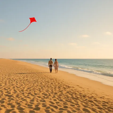 Serene Beach Scene Unfolds