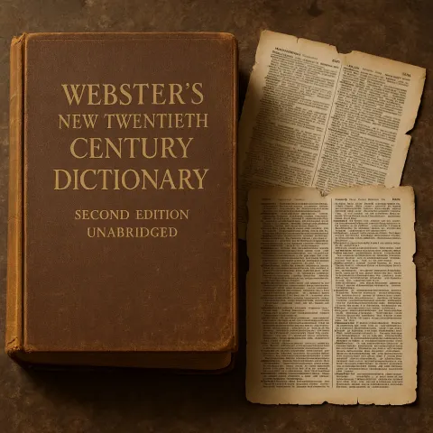 Aged Webster’s New Twentieth Century Dictionary Second Edition Unabridged Book