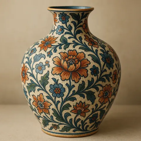 Craft an Artistic Representation of a Ceramic Vase